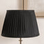 Lyndon 30cm Black Silk Mix Knife Pleat Tapered Lampshade