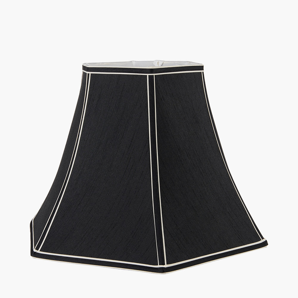 Lyla 30cm Black Silk Mix Bowed Lampshade