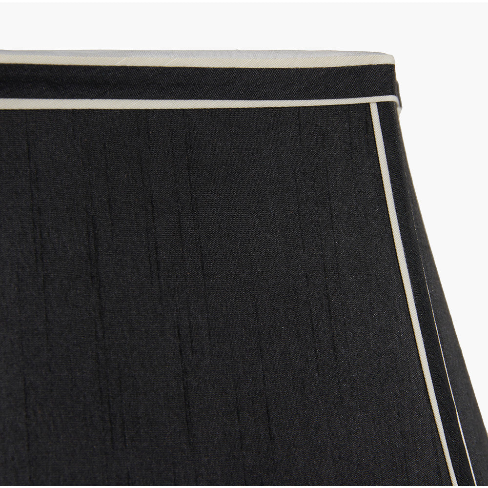 Lyla 40cm Black Silk Mix Bowed Lampshade