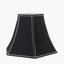Lyla 50cm Black Silk Mix Bowed Lampshade