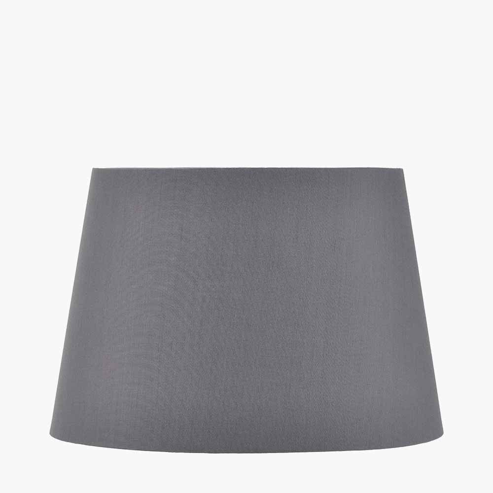 Adelaide 35cm Steel Grey Tapered Cotton Mix Lampshade