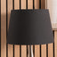 Adelaide 40cm Black Tapered Poly Cotton Shade