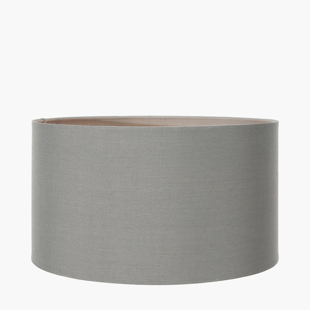 Harry 40cm Steel Grey Poly Cotton Cylinder Shade