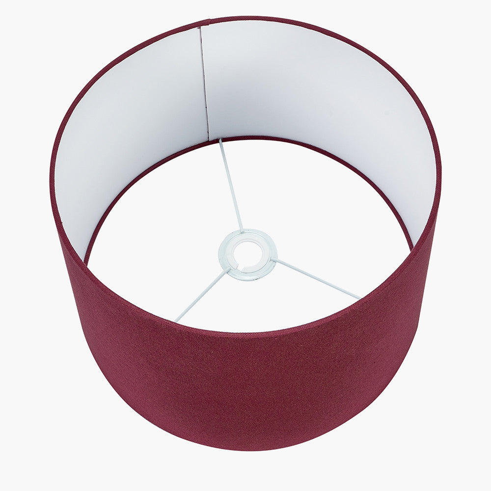 Henry 45cm Red Handloom Cylinder Shade