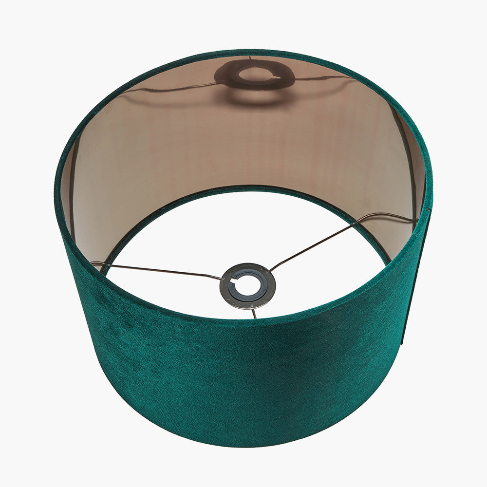 Bow 30cm Forest Green Velvet Cylinder Shade } OUTLET