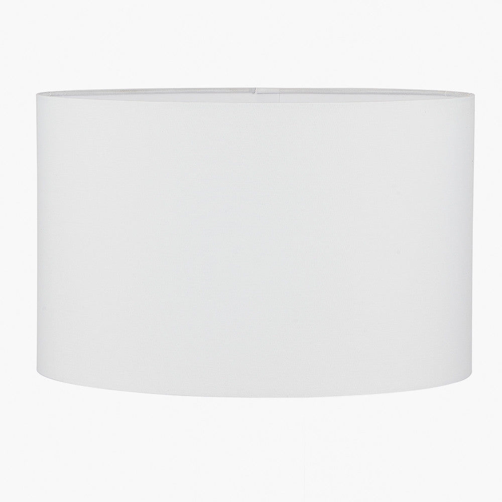 Mia 35cm Ivory Oval Poly Cotton Shade