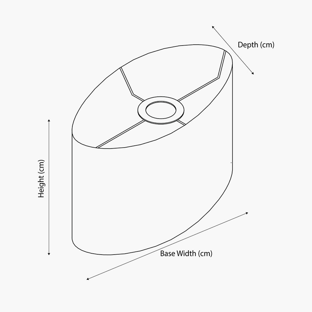 Mia 40cm Ivory Oval Poly Cotton Shade