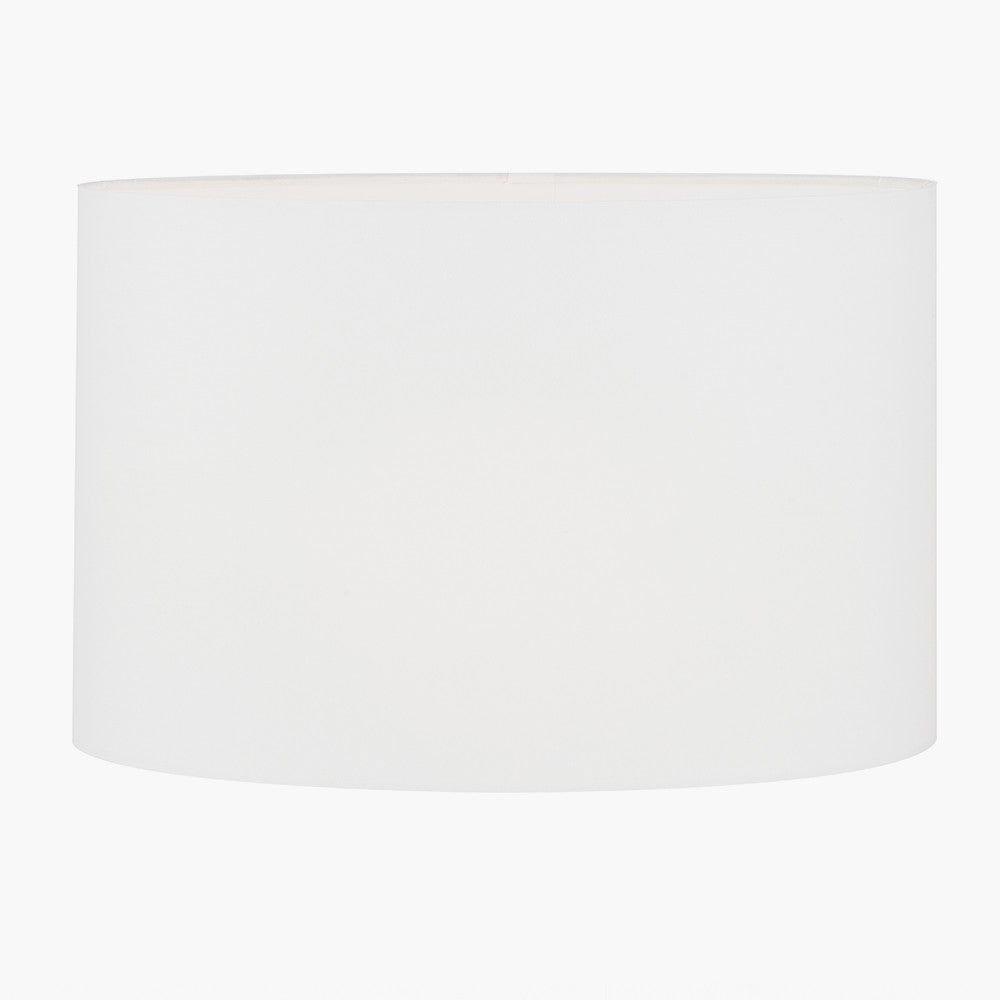 Mia 40cm Ivory Oval Poly Cotton Shade