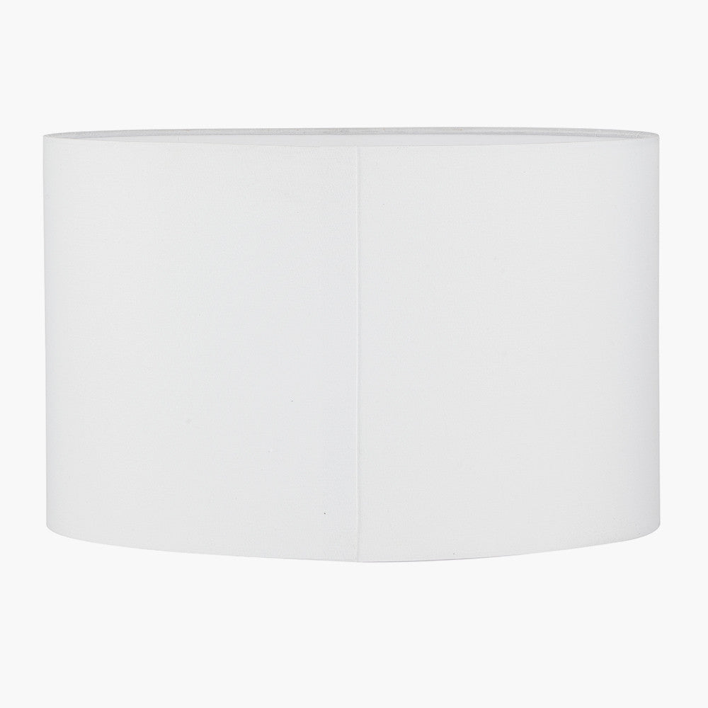 Mia 40cm Ivory Oval Poly Cotton Shade