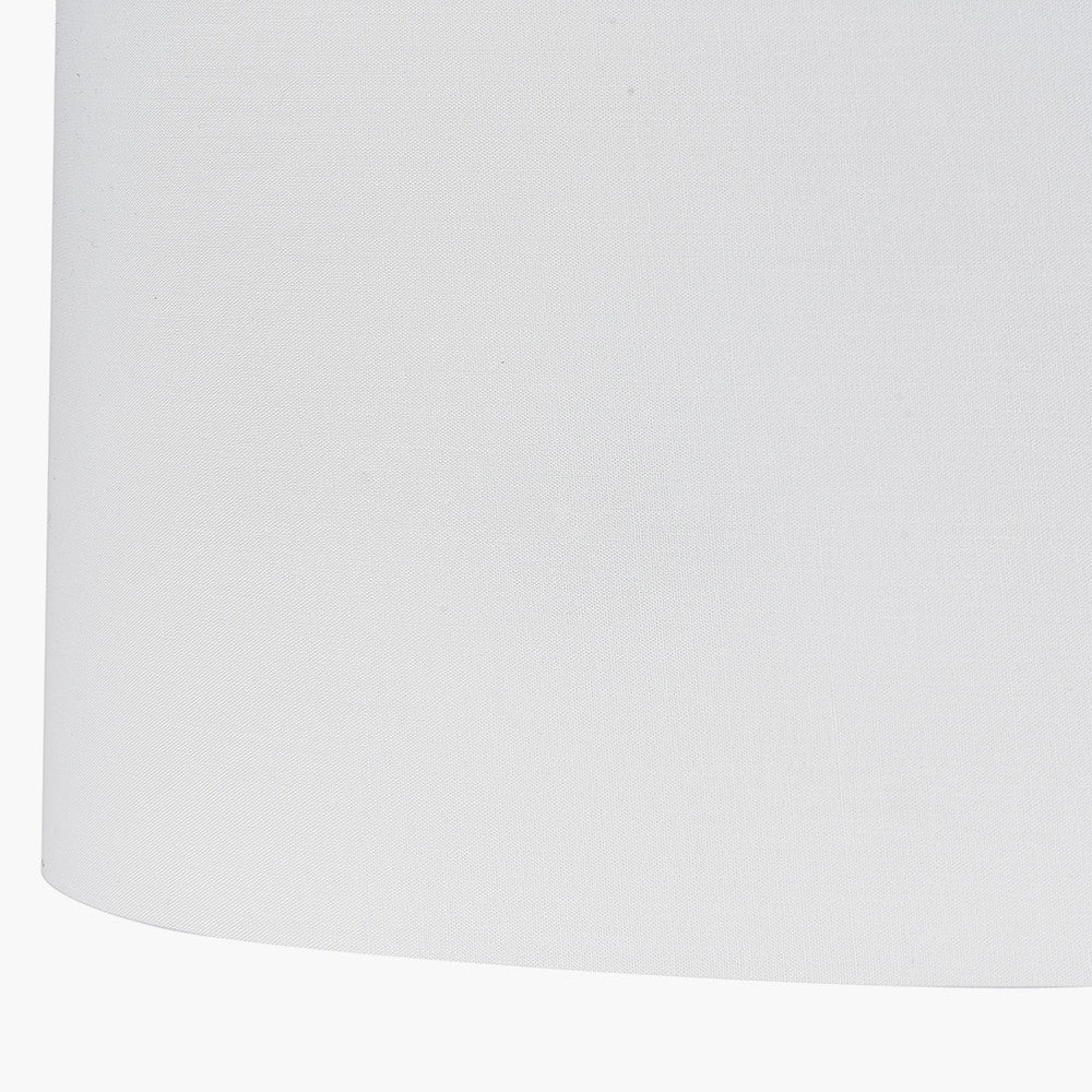 Mia 40cm Ivory Oval Poly Cotton Shade