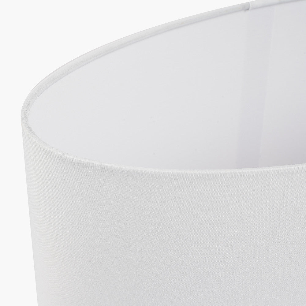 Mia 40cm Ivory Oval Poly Cotton Shade