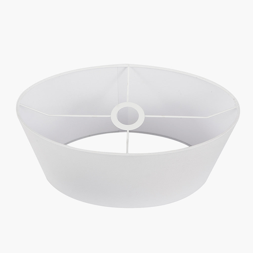 Mia 40cm Ivory Oval Poly Cotton Shade