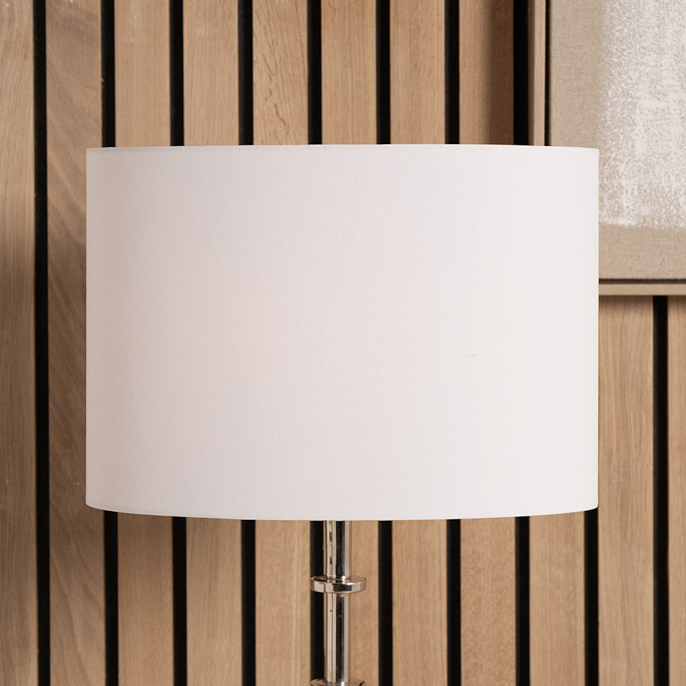 Mia 35cm Ivory Oval Poly Cotton Shade
