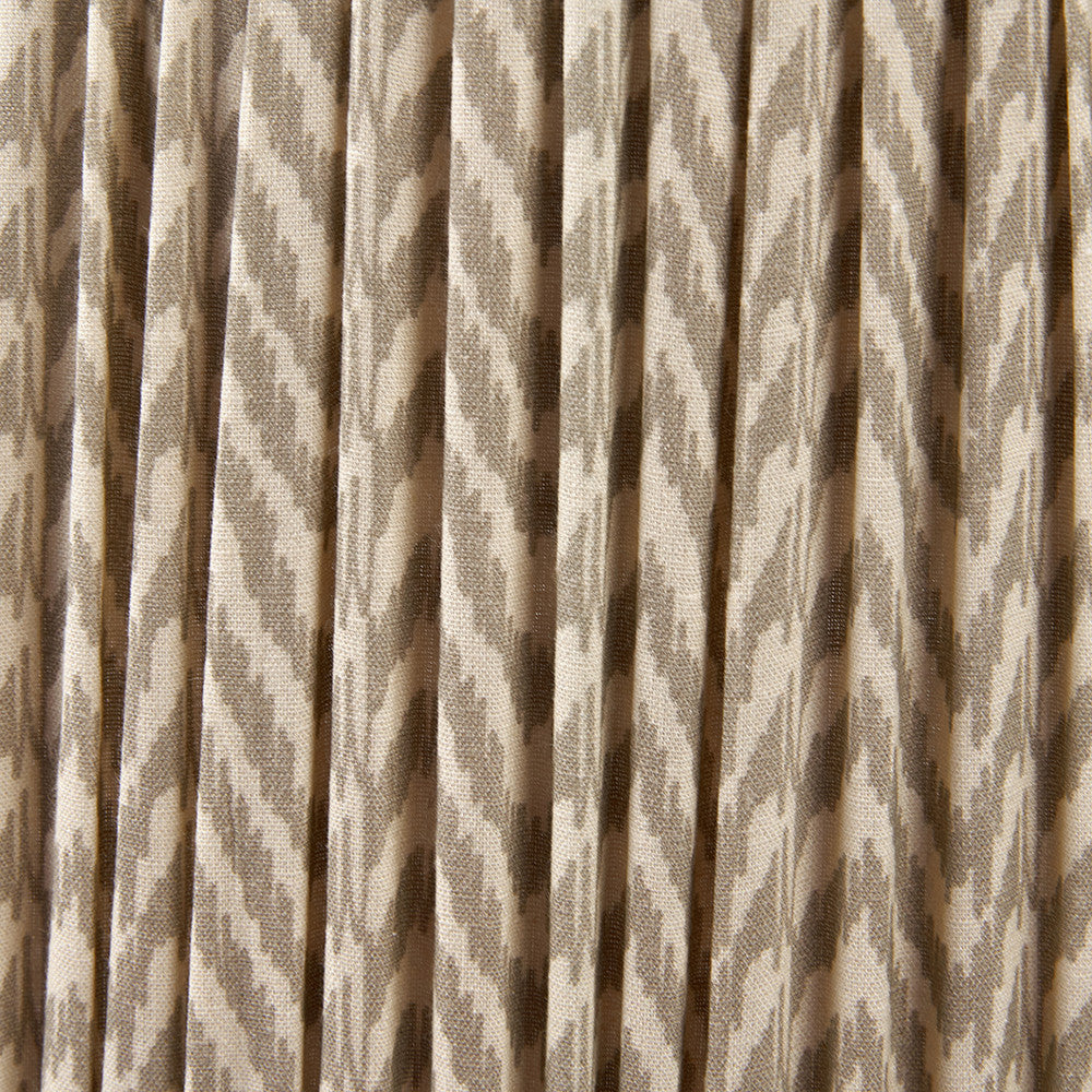 Vienna 30cm Chevron Mushroom Pleated Taupe Tapered Shade