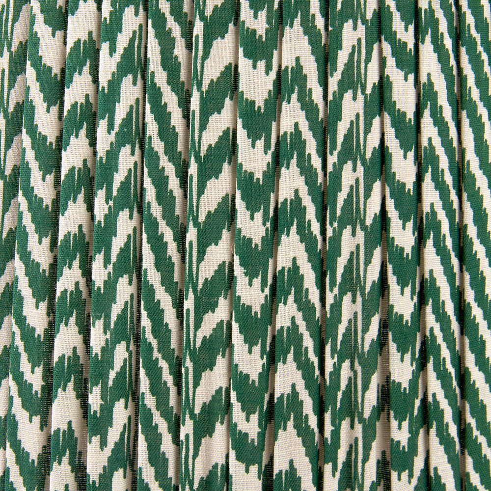 Vienna 35cm Zig Zag Gathered Forest Green Empire Shade