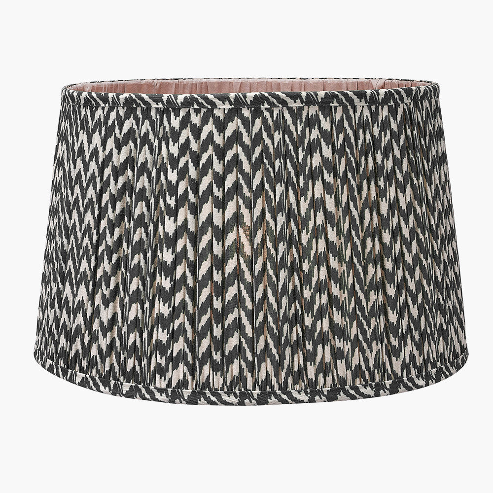 Vienna 30cm Zig Zag Gathered Black Empire Shade