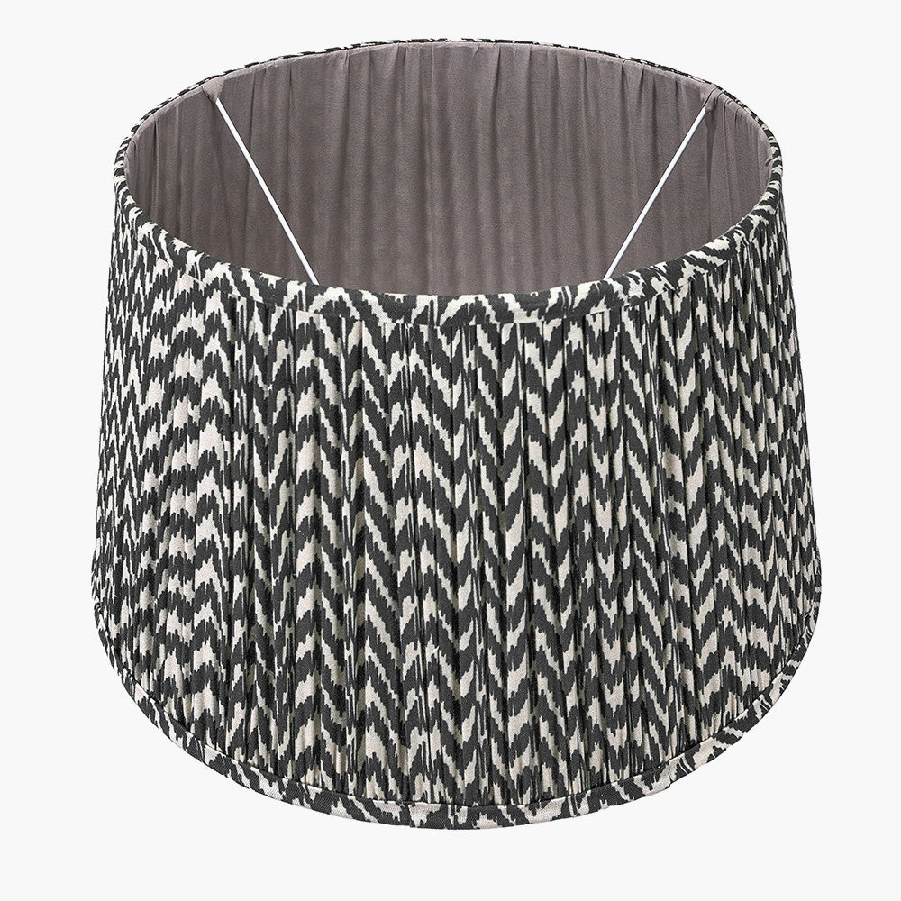 Vienna 30cm Zig Zag Gathered Black Empire Shade