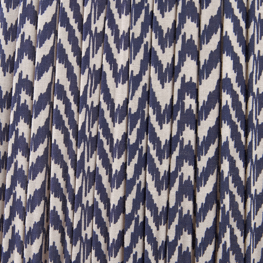 Vienna 30cm Chevron Mushroom Pleated Blue Tapered Shade