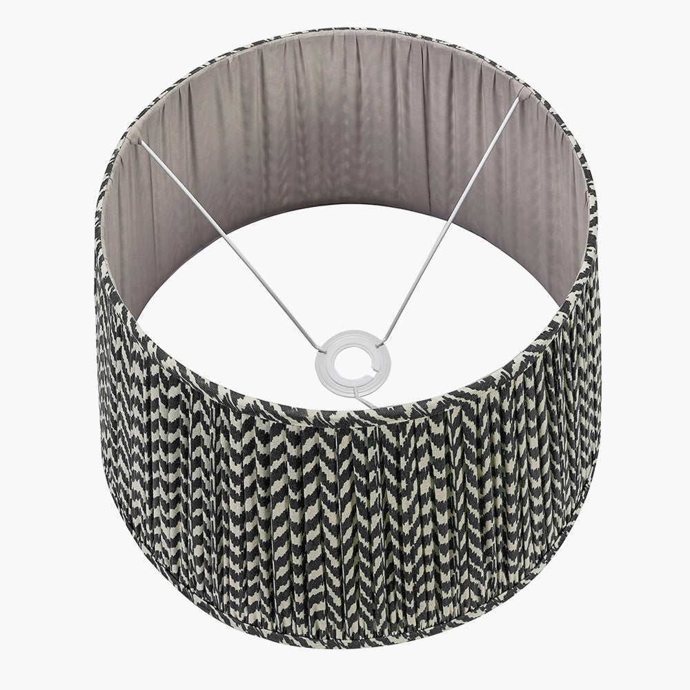Vienna 50cm Black Chevron Mushroom Pleat Lampshade