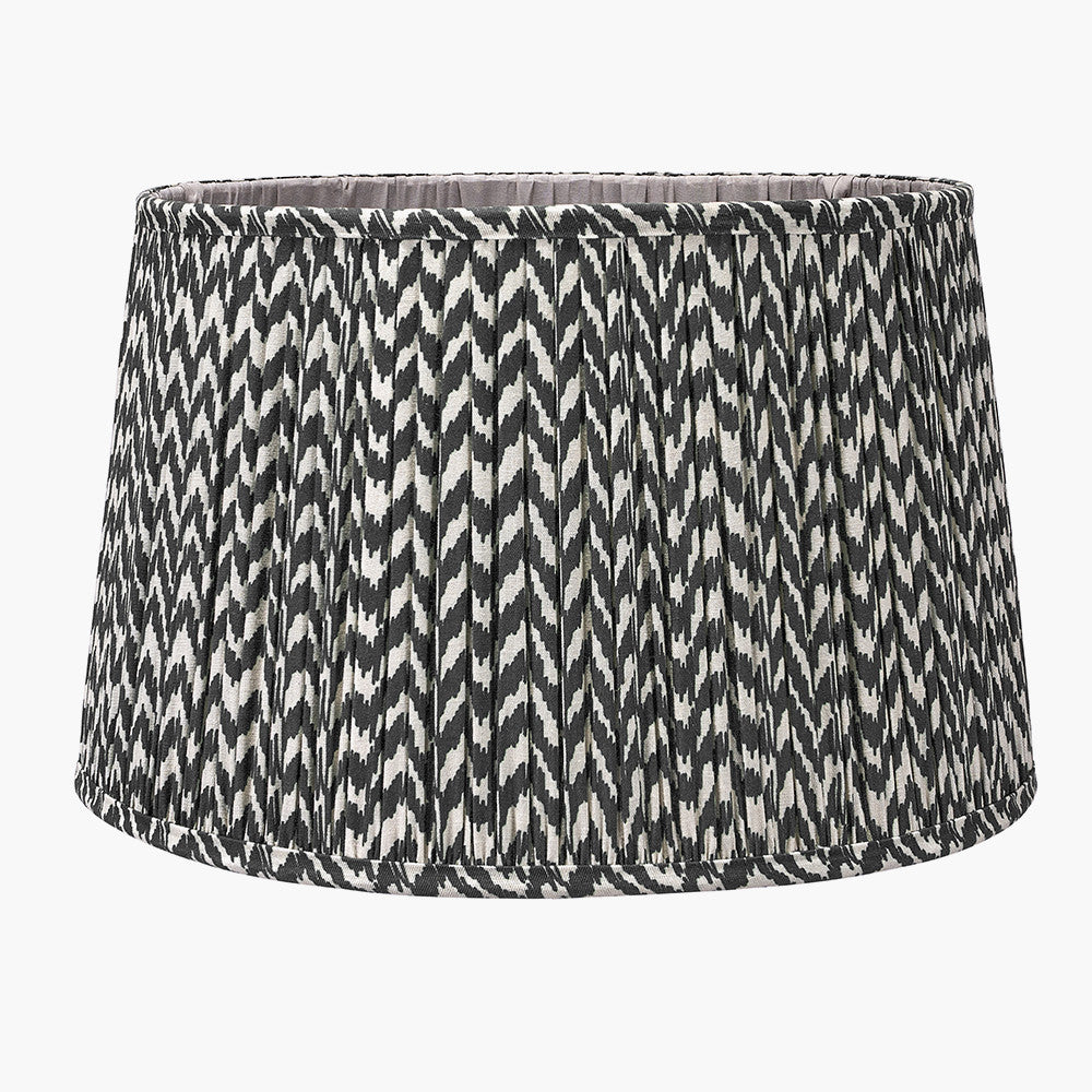 Vienna 50cm Black Chevron Mushroom Pleat Lampshade