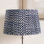 Vienna 45cm Blue Chevron Mushroom Pleat Lampshade