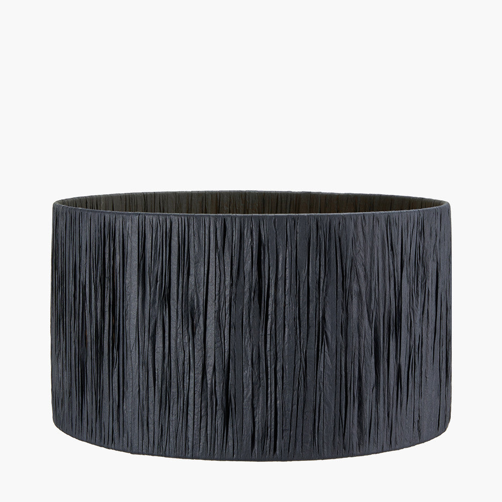 Tilia 30cm Black Raffia Cylinder Shade