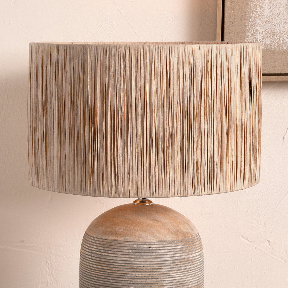 Tilia 45cm Natural Raffia Cylinder Shade