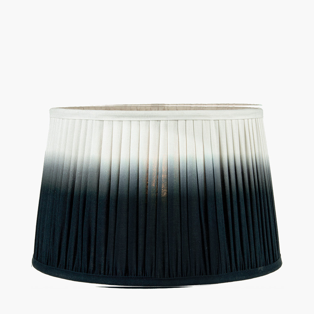 Scallop 25cm Black Ombre Soft Pleated Tapered Shade