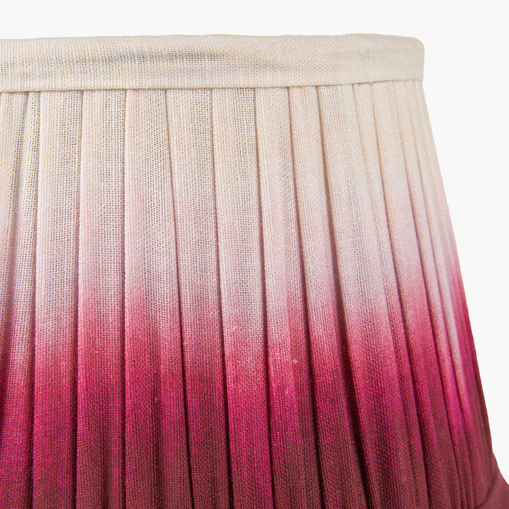 Scallop 35cm Red Ombre Soft Pleated Tapered Shade