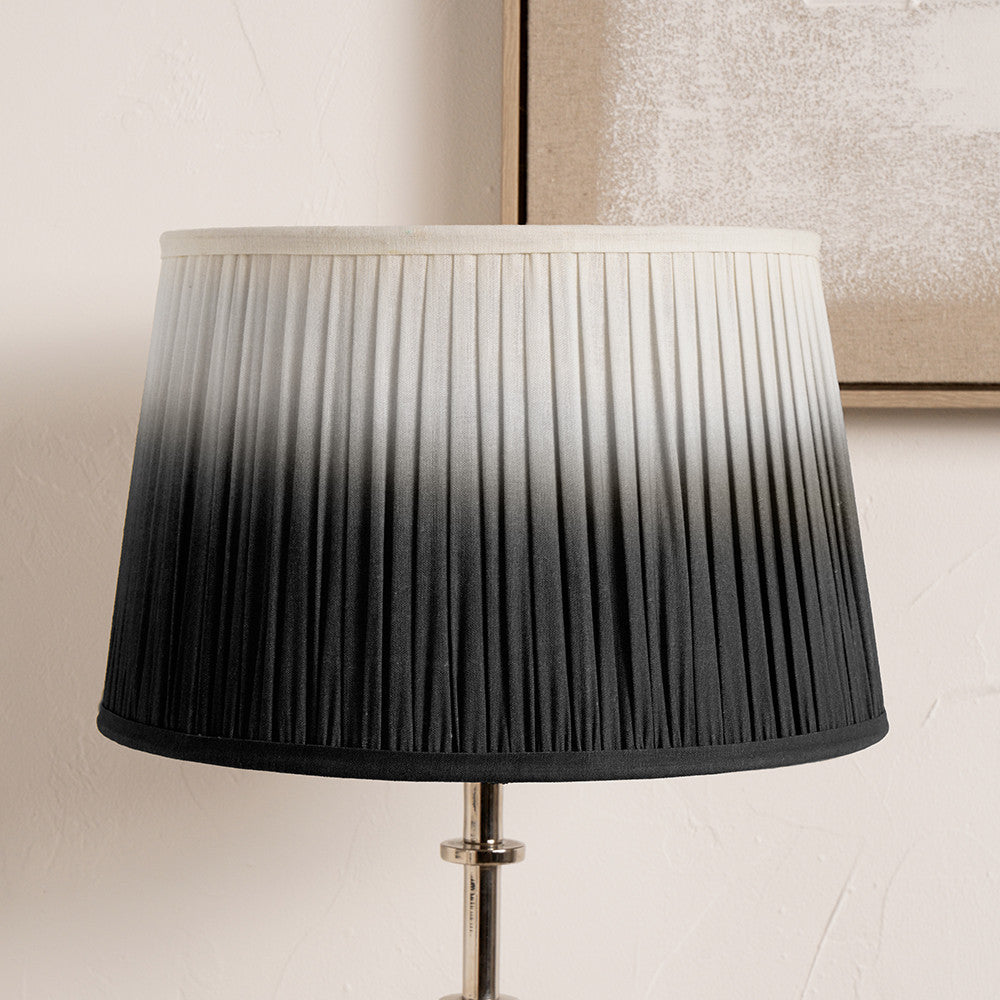Scallop 30cm Black Ombre Soft Pleated Tapered Shade
