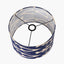 Lars 40cm Ocean Blue Ikat Patterned Cylinder Lampshade