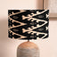 Lars 30cm Black Ikat Patterned Cylinder Lampshade