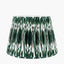Izara 30cm Racing Green Ikat Patterned Mushroom Pleat Tapered Lampshade