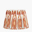 Izara 35cm Cinnamon Ikat Patterned Mushroom Pleat Tapered Lampshade