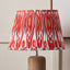 Izara 35cm Red Ikat Patterned Mushroom Pleat Tapered Lampshade