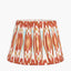 Izara 40cm Cinnamon Ikat Patterned Mushroom Pleat Tapered Lampshade