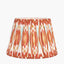 Izara 40cm Cinnamon Ikat Patterned Mushroom Pleat Tapered Lampshade