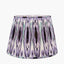 Izara 40cm Lilac Ikat Patterned Mushroom Pleat Tapered Lampshade