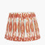 Izara 45cm Cinnamon Ikat Patterned Mushroom Pleat Tapered Lampshade