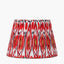 Izara 45cm Red Ikat Patterned Mushroom Pleat Tapered Lampshade