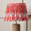 Izara 45cm Red Ikat Patterned Mushroom Pleat Tapered Lampshade