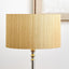 Stellan 30cm Gold Slubbed Silk Mix Gold Lined Cylinder Lampshade