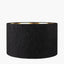 Stellan 35cm Black Slubbed Silk Mix Gold Lined Cylinder Lampshade
