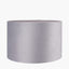 Rene 25cm Light Grey Velvet Cylinder Lampshade