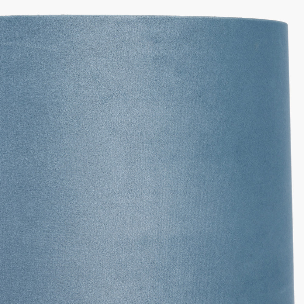 Rene 45cm Duck Egg Velvet Cylinder Lampshade
