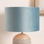 Rene 40cm Duck Egg Velvet Cylinder Lampshade