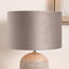 Rene 30cm Greige Velvet Cylinder Lampshade