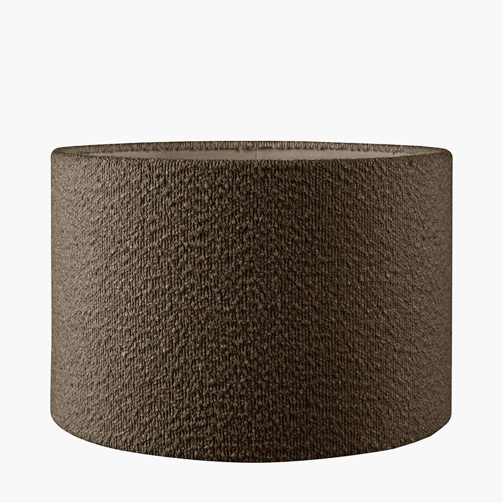 Rouen 35cm Mocha Brown Boucle Cylinder Lampshade
