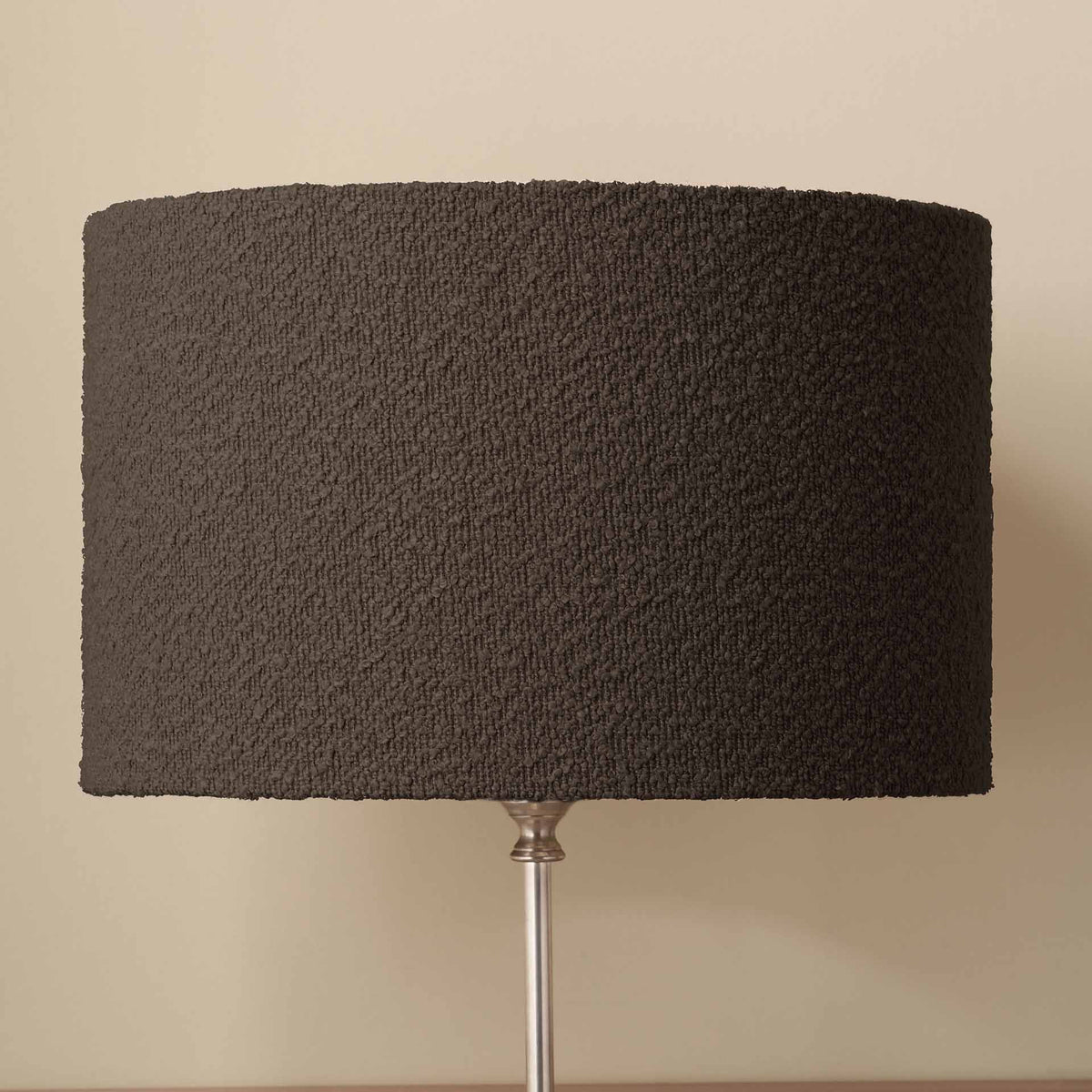Rouen 35cm Mocha Brown Boucle Cylinder Lampshade