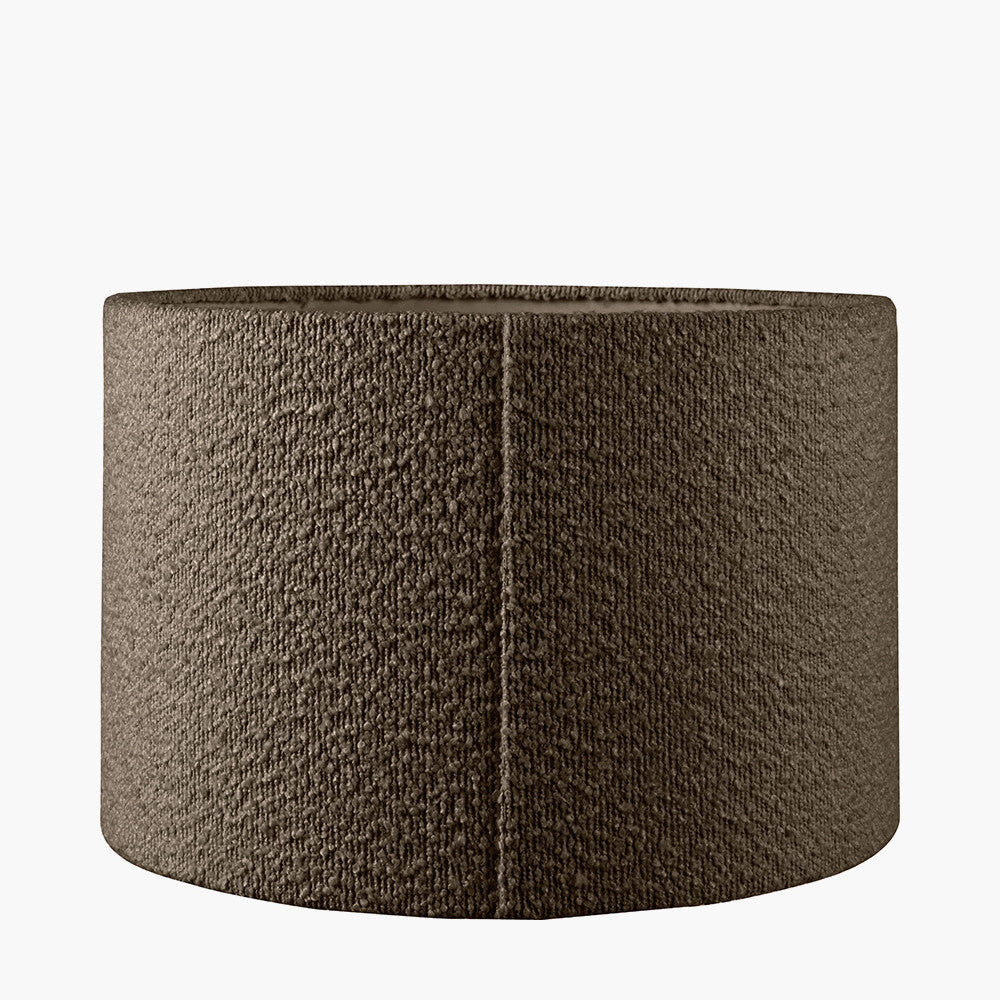 Rouen 50cm Mocha Brown Boucle Cylinder Lampshade